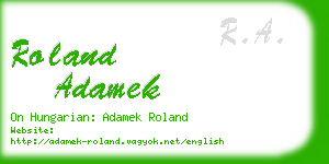 roland adamek business card